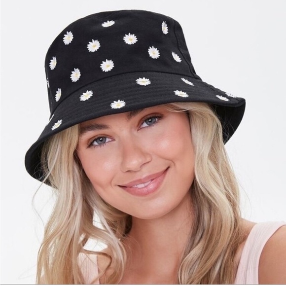 Alice + Olivia by Stacey Bendet Reversible Bucket Hat Daisy Floral New w/ tags! - Picture 8 of 8